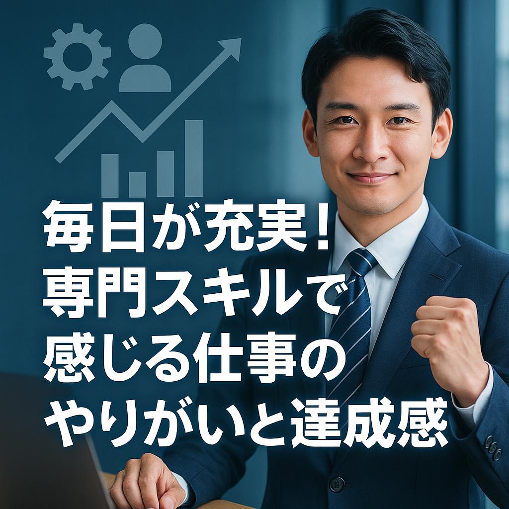 毎日が充実！専門スキルで感じる仕事のやりがいと達成感