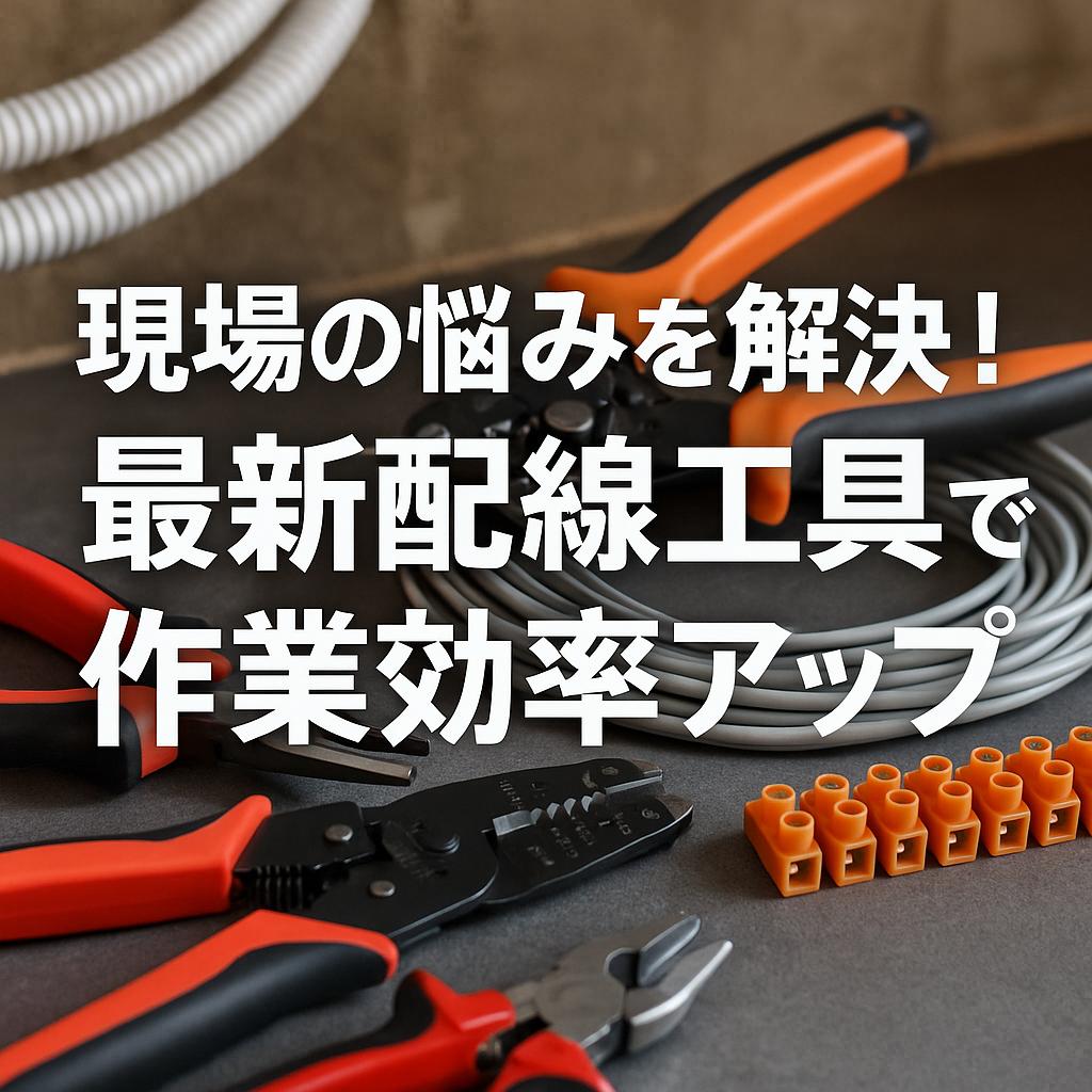 現場の悩みを解決！最新配線工具で作業効率アップ