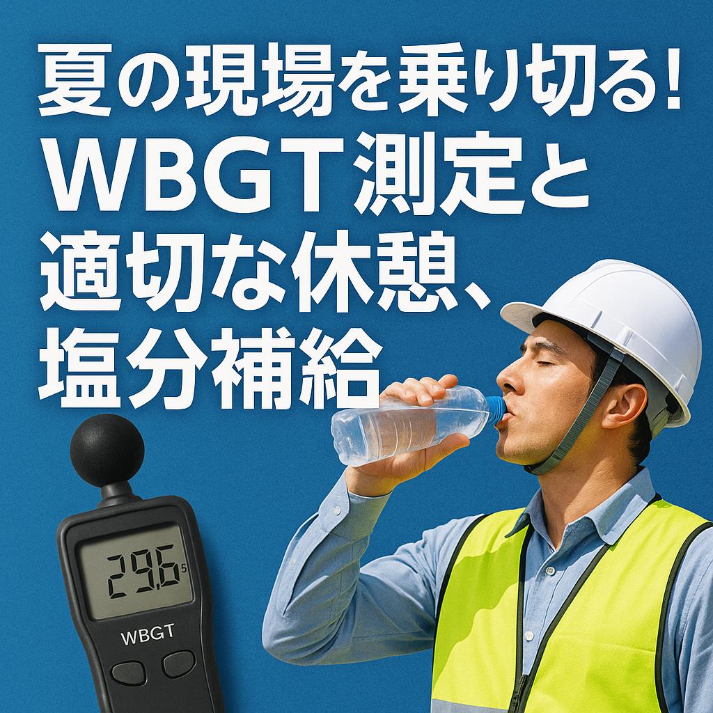 夏の現場を乗り切る！WBGT測定と適切な休憩、塩分補給