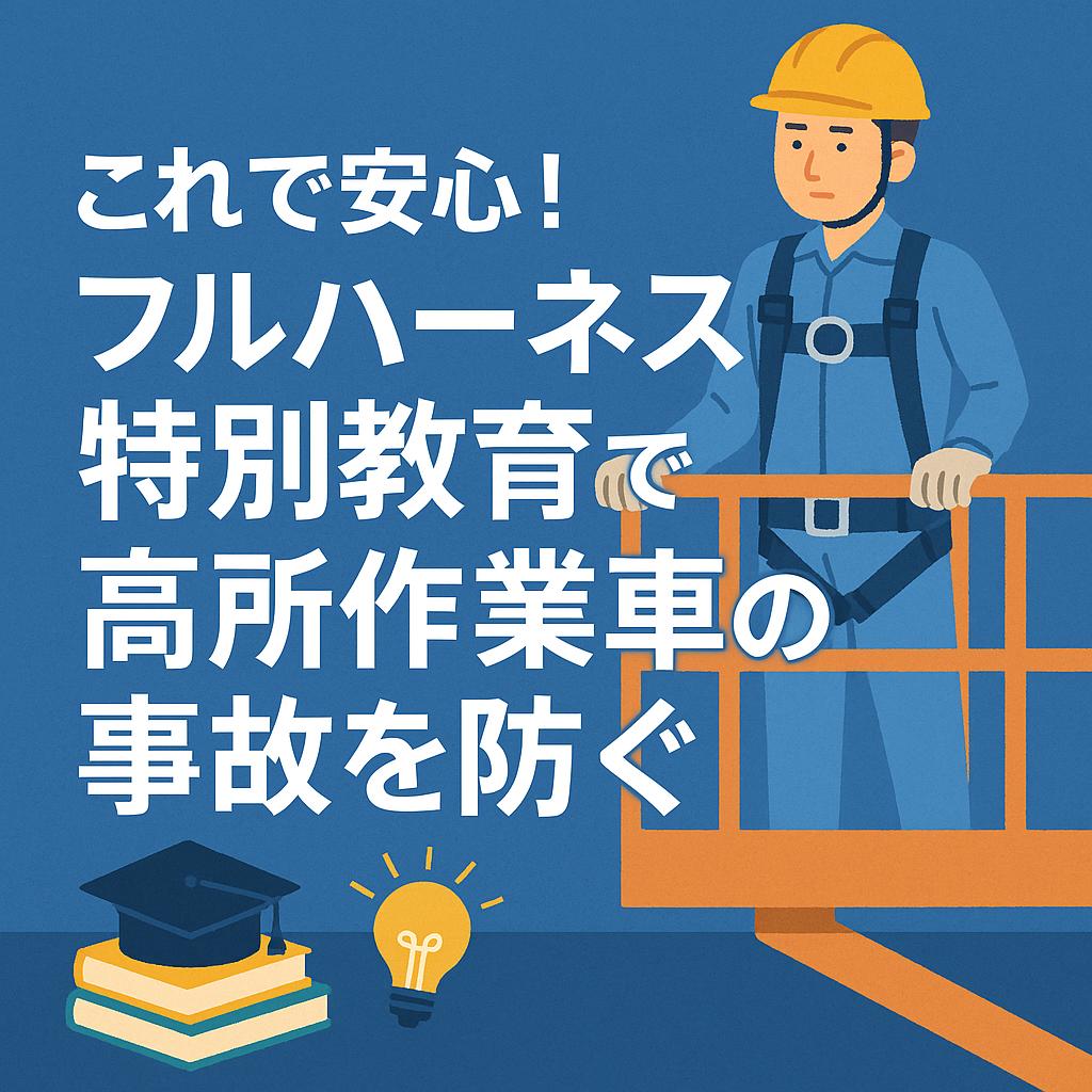 これで安心!フルハーネス特別教育で高所作業車の事故を防ぐ